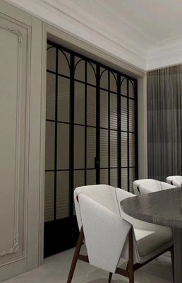 Puertas francesas de aluminio duradero personalizadas con vidrio templado